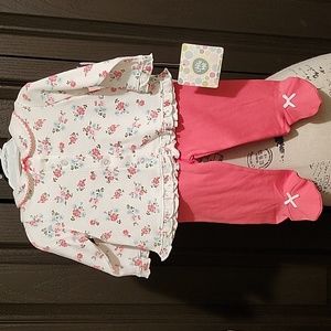NWT 3Pc Set 6M Baby Girl Outfit